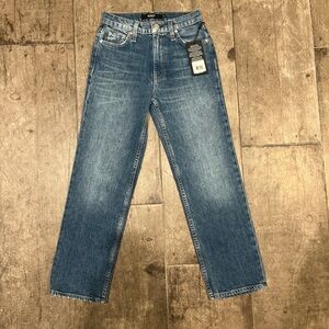 Hudson Los Angeles Remi Women High Rise Straight Crop Denim Blue Jeans